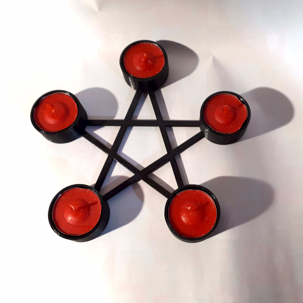 Pentagram candleholder