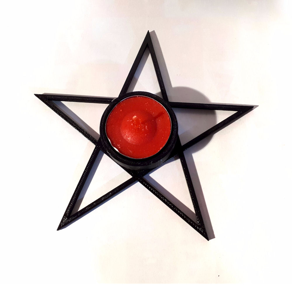 Pentagram candleholder 
