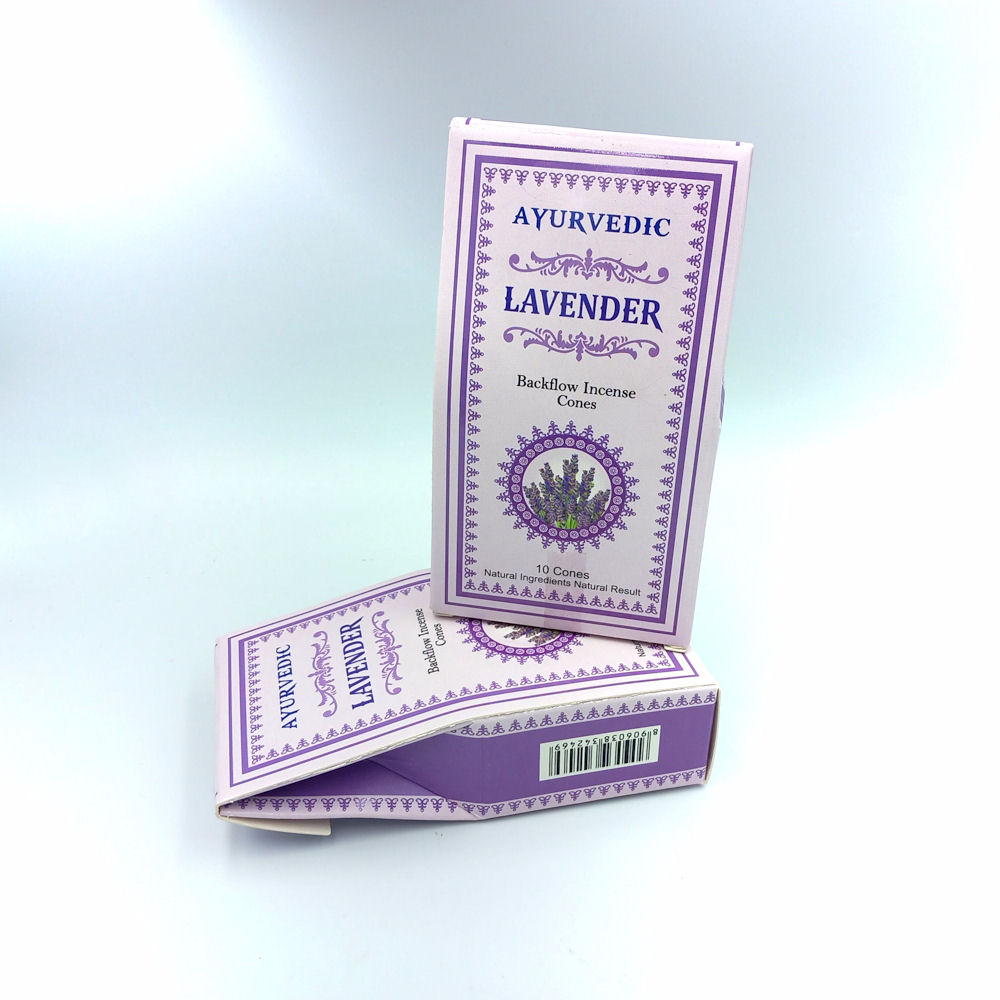 Lavender Ayurvedic backflow incense cones