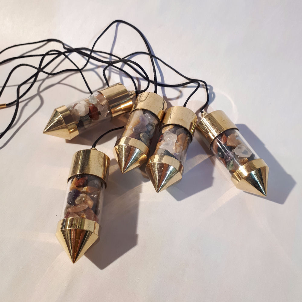 Pendulum with gemstones