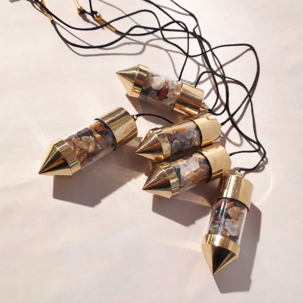 Pendulum with gemstones